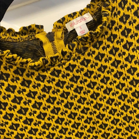 Yellow and Black Print Sleeveless Dress. Small - Picture 2 of 7